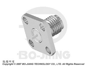 TOMADA DE FLANGE SMA JACK TIPO COM JACK-GUIA - Tomada de Painel SMA Recept Jack-Guia
