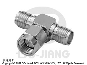 SMA T型母端對公端對母端射頻微波同軸轉接器 - SMA T-Angle Jack-Plug-Jack Adaptor