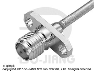 SMA母端法蘭板型焊接型射頻微波同軸連接器 - SMA Panel Direct Solder Jack