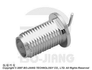 SMA母端穿牆型接受式射頻微波同軸連接器 - SMA Bulkhead Recept Jack