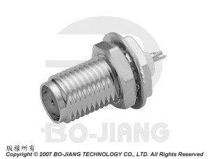 SMA母端穿牆型接受式射頻微波同軸連接器 - SMA Bulkhead Recept Jack