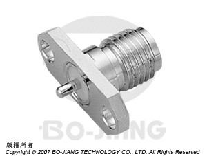 SMA母端法蘭板型接受式射頻微波同軸連接器 - SMA Panel Recept Jack-Blund Post