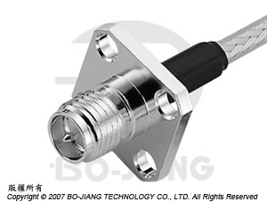 反極性SMA母端法蘭板型鉗緊式射頻微波同軸連接器 - SMA Reverse Polarity Panel Crimp Jack