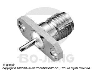 反極性SMA母端法蘭板型接收式射頻微波同軸連接器 - SMA Reverse Polarity Panel Recept Jack-Solder Cup