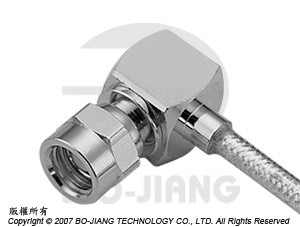 Connecteur SMC à souder directement en angle droit / RG-405/U - Connecteur SMC à souder directement en angle droit