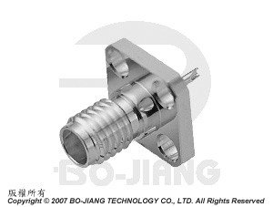 フランジ取り付け型SSMA同軸コネクタ - フランジ板取り付け型SSMA同軸コネクタ