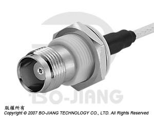 Conector coaxial RF/Microwave TNC JACK - Conector de crimpado de mamparo aislado TNC