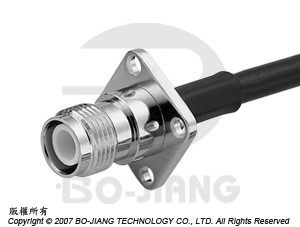 TNC Reverse Polarity PANEL CRIMP JACK - TNC Reverse Polarity Panel Crimp Jack
