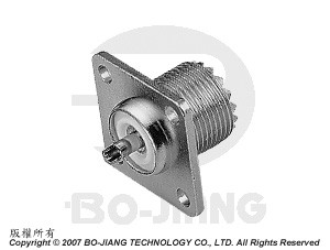 CONECTOR RECEPTÁCULO UHF PARA PAINEL - Conector Receptáculo UHF para Painel