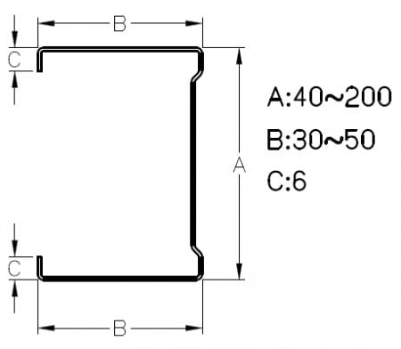 Sample Section of Adjustable Stud & Track Roll Forming Machine 01