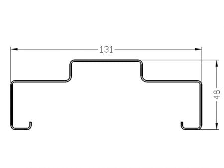 Sample section of Door Frame Roll Forming Machine