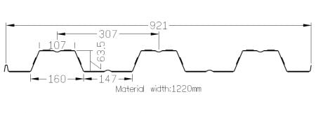 Sample section of Floor Decking Roll Forming Machine 02