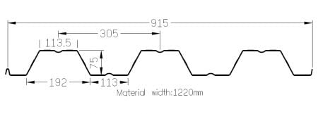Sample section of Floor Decking Roll Forming Machine 03