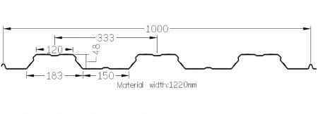 Sample section of Floor Decking Roll Forming Machine 04