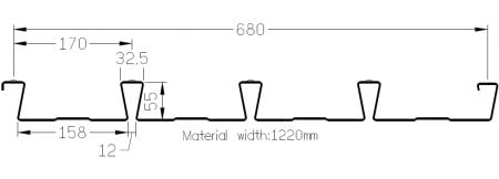 Sample section of Floor Decking Roll Forming Machine 05