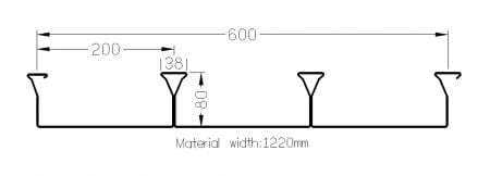 Sample section of Floor Decking Roll Forming Machine 06