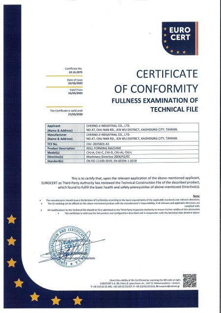 Cherng Ji CE Certification