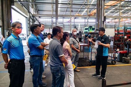 Lead members of the Kaohsiung Ever Going Council recently visited Cherng Ji Industrial Co., Ltd. to observe firsthand the operational environment after the implementation of TPS and 6S methodologies.