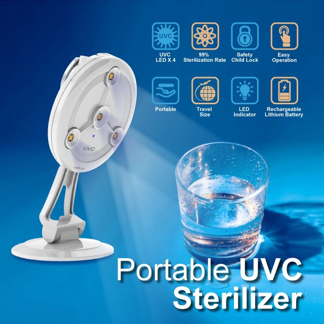 Portable UVC Sterilizer - 99% Germs Killer, UV Light Wand Sanitizer ...