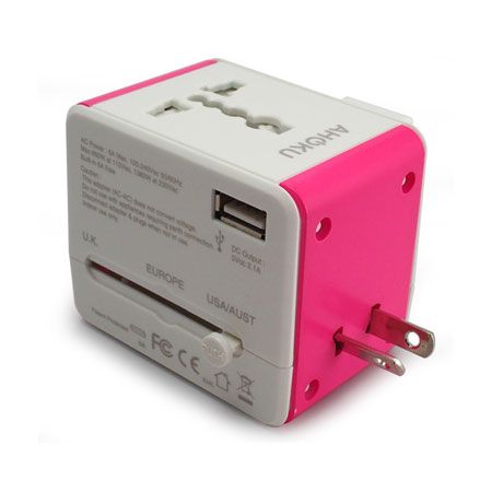 Smart Travel Router พร้อม Universal AC adapter และเครื่องชาร์จ USB 2.1A ...