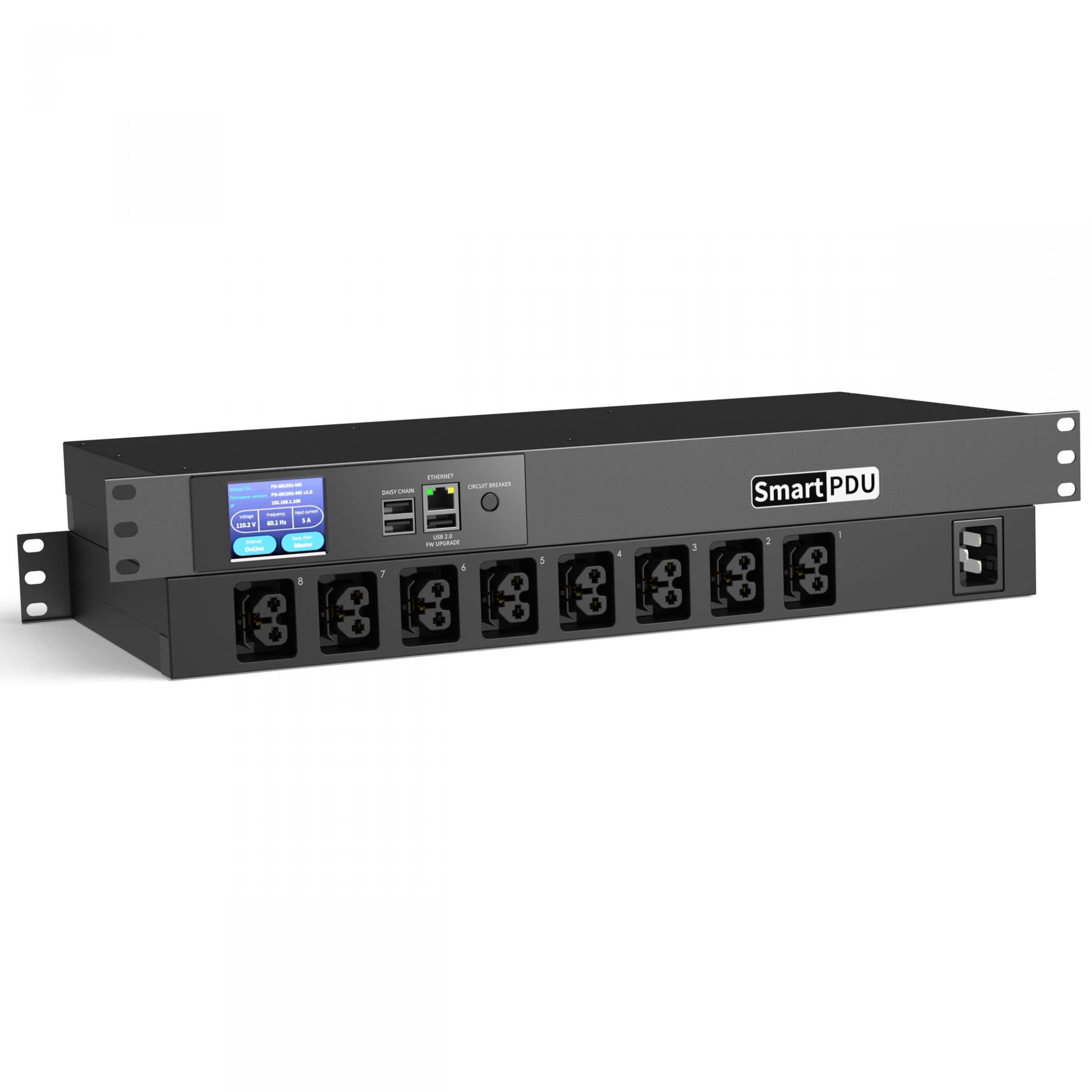 Netbox Pdu IP Smart PDU 20A(16A) 100~ 250V, 8 IEC COMBO (C13151721) Outlets, LCD ...