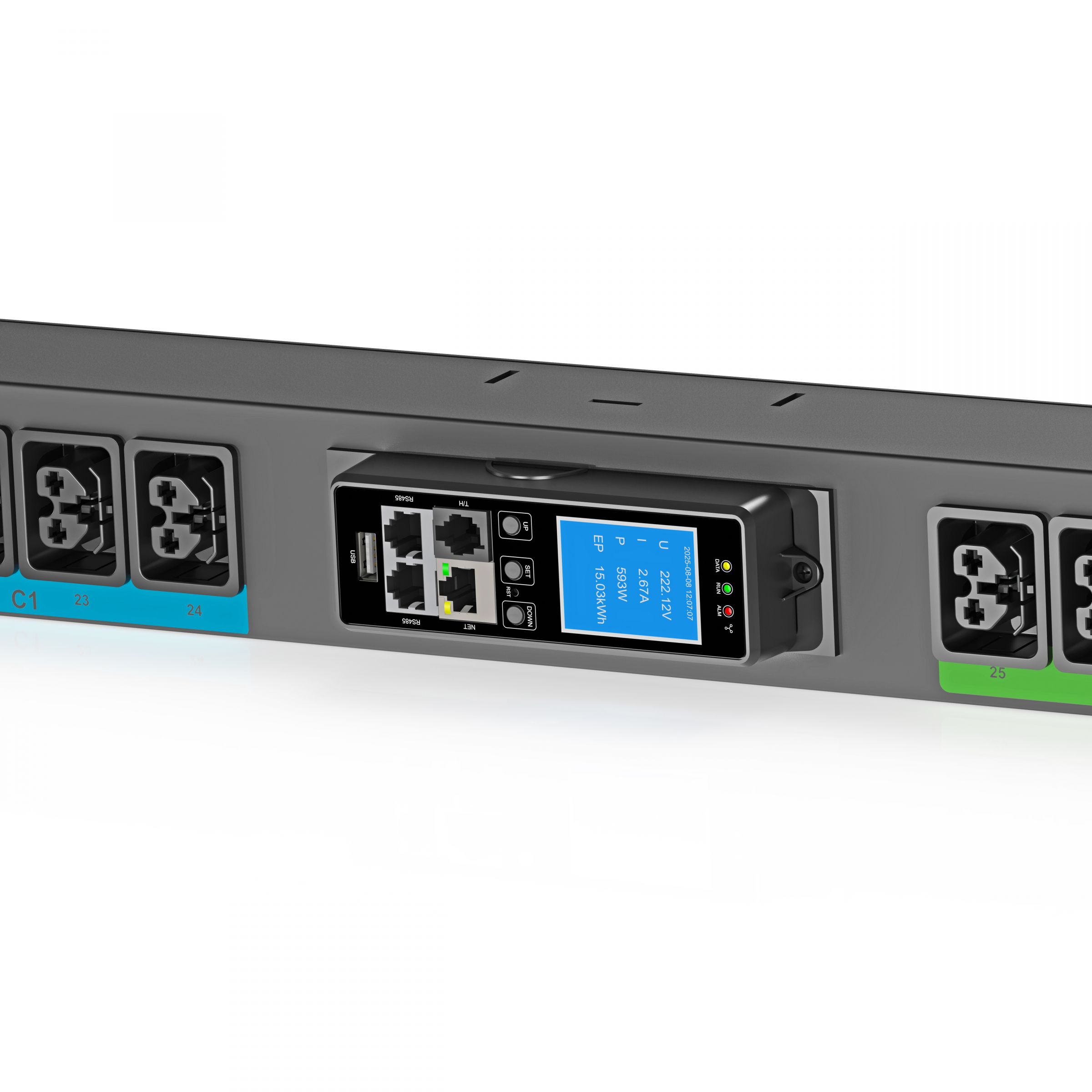 32A Smart PDU with 24/30/36 IEC Outlets Network-Grade Remote Power ...