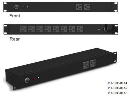 15A devre kesici ve aşırı gerilim koruması ile 10 çıkış