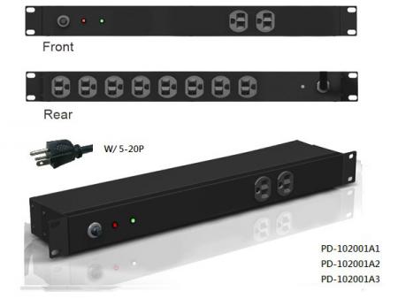10 outlets with 5-20P plug & surge protection