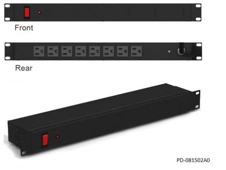8 outlets with combo circuit breaker switch