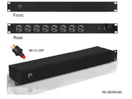 8 saídas com plugue L5-20P