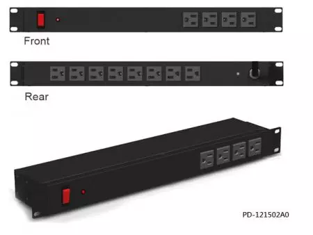 12 outlet dengan sakelar pemutus sirkuit combo