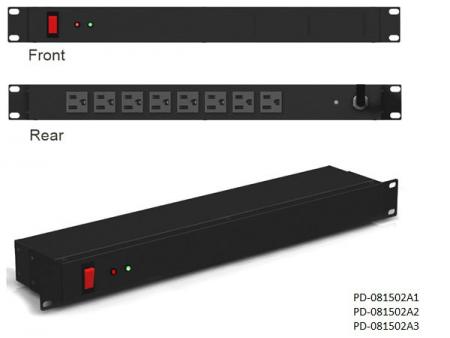 8 outlets with combo circuit breaker switch & surge protection