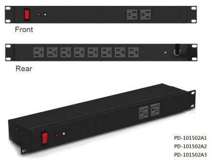 Kombo devre kesici anahtarı ve aşırı gerilim koruması ile 10 çıkış