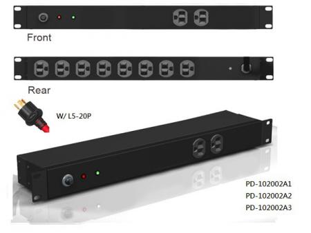10 outlets with L5-20P plug  & surge protection