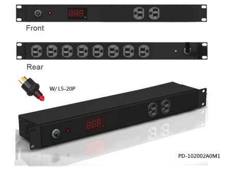 10 outlets with L5-20P plug  & Ampere meter