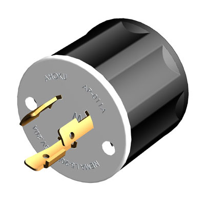 20A NEMA L5-20P Twist Lock Plug (Assembly)