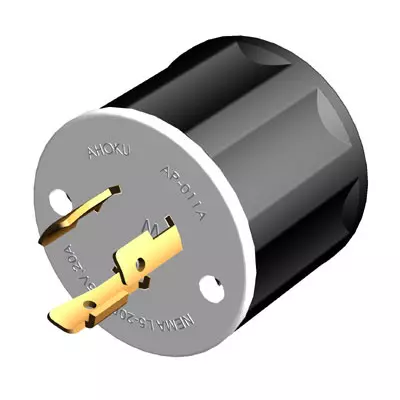 Phích cắm Twist Lock NEMA L5-20P 20A (Lắp ráp)