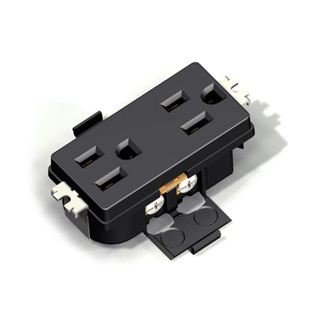 15A NEMA 5-15ウォールデュプレックスレセプタクル - NEMA 15Aのコンセントレセプタクル