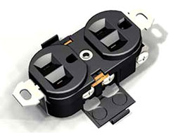 As aletas de isolamento lateral fornecem uma barreira para evitar choques elétricos e proteger os parafusos do terminal.