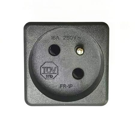 Prise AC française 16A (type E) 2 pôles + prise PE