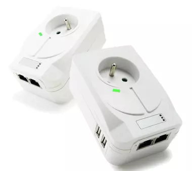 ปลั๊กไฟอัจฉริยะ WiFi (Master) พร้อมชาร์จ USB 2 ช่อง - ปลั๊กฝรั่งเศสพร้อมกันชนวาล์วความปลอดภัย