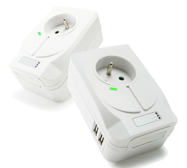 WiFi Smart Plug (Slave) mit 2 USB-Ladeanschlüssen - Französische Steckdose mit Sicherheitsklappe