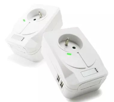 WiFi Smart Plug (Slave) dengan 2 port Pengisian USB - Soket Prancis dengan Penutup Keamanan