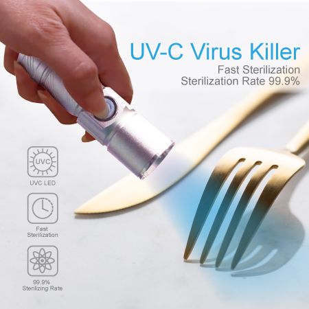 UVライトによる細菌殺し - 食器の消毒