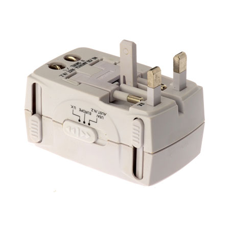 Adaptador de viaje de múltiples naciones (enchufe del Reino Unido)