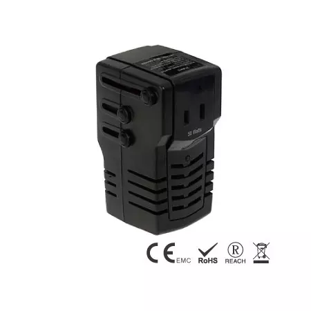 50W Power Voltage Converter with World Plugs - Travel Converter