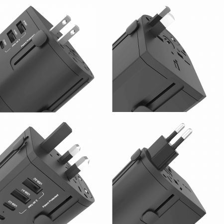 33W universal PD Charger Travel Adapter with US/UK/EU/AU plugs