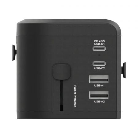 The most powerful travel adapter with Type C PD & QC charging port