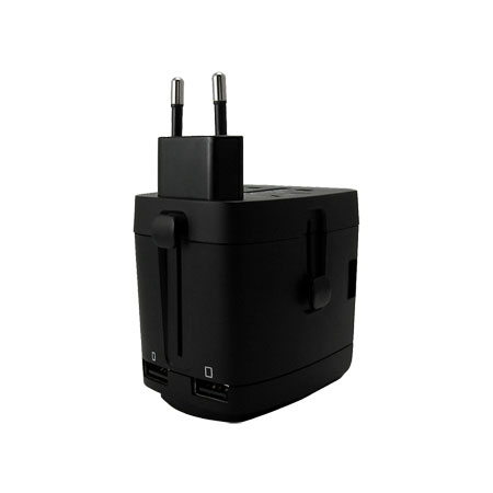 4USB AC全球旅行充電插座歐規插腳, 適用於德國, 法國, 韓國...等國家