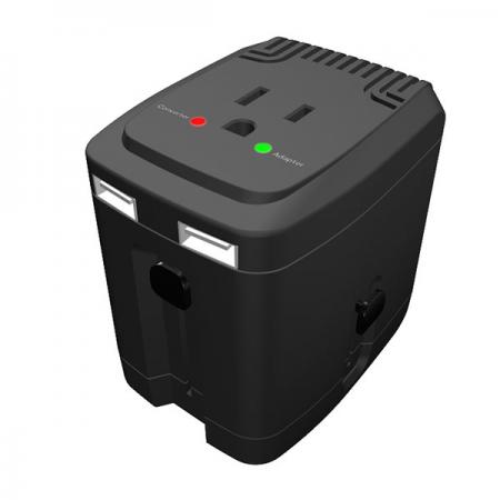 Convertisseur de tension de voyage avec ports de chargement USB